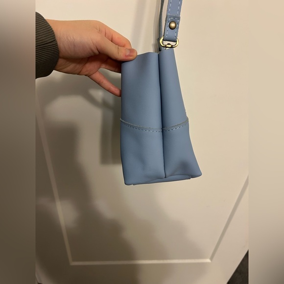 Like New Portland Leather Charolette Crossbody Bag in Glacier Blue - Picture 5 of 13